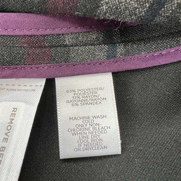 New LOFT Plaid Pencil Skirt with Two Zippered Front Pockets, sz 8 - Picture 6 of 6